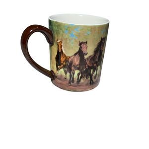 Lang Taking Flight Wild Horses Equestrian Theme Coffee Tea Mug